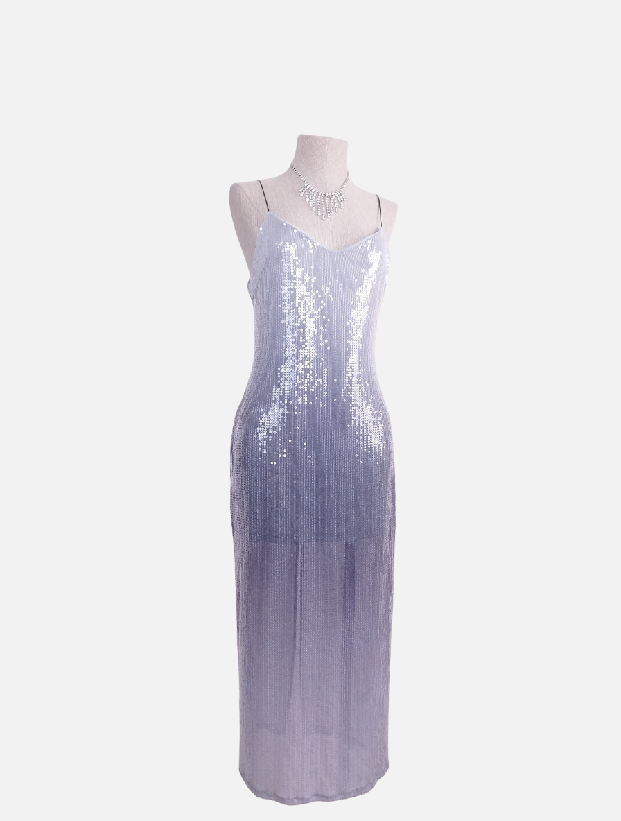 Vestido ZARA Fiesta Lentejuelas Lencero