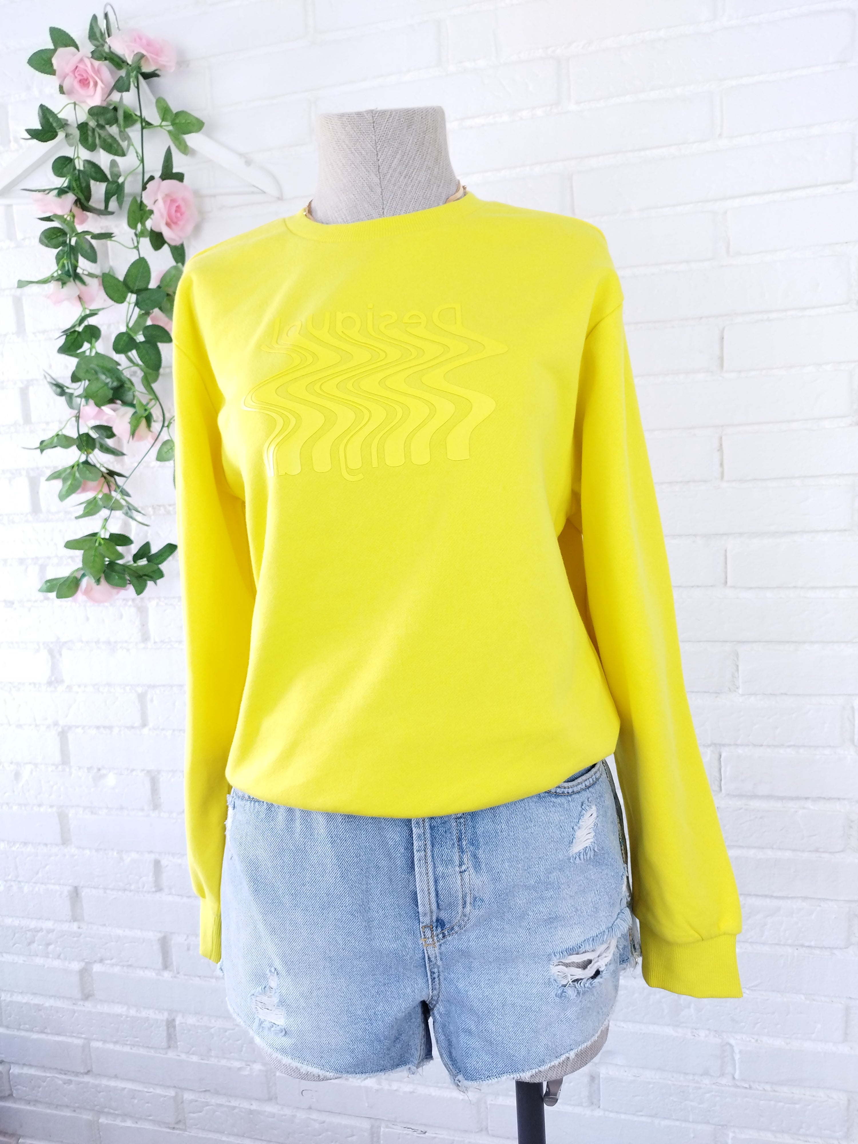 Sudadera DESIGUAL Amarilla 100% Algodón