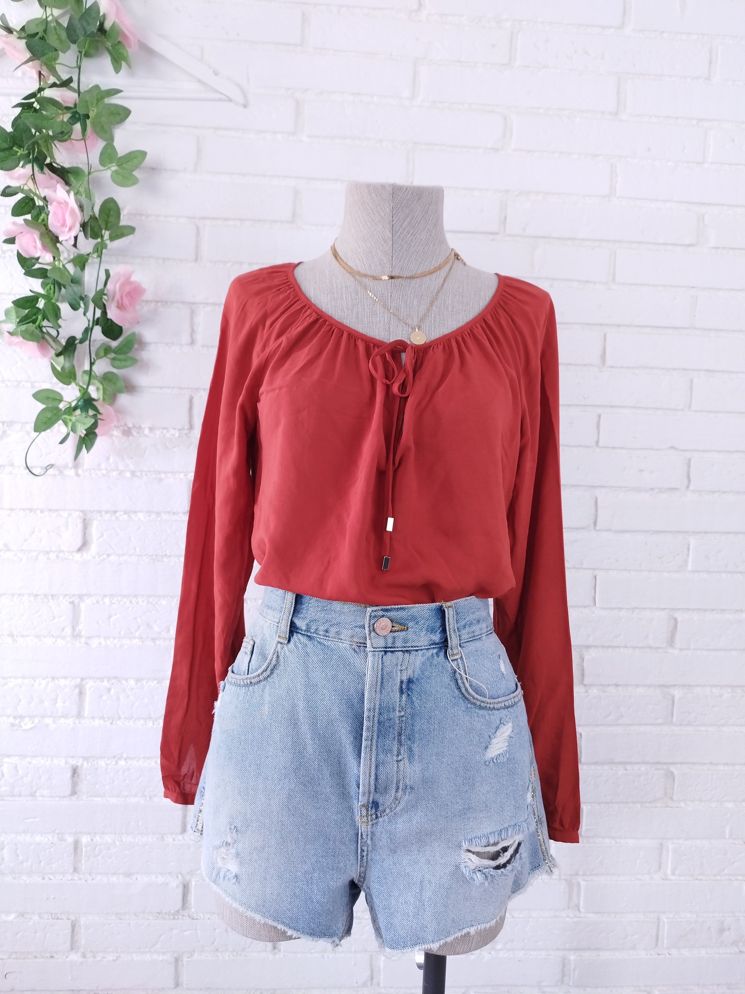 Blusa HALLHUBER Fluida mangas largas