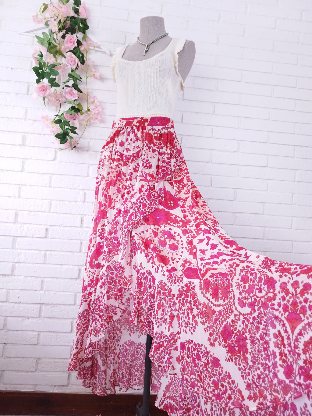 Falda TWINSET Asimétrica larga floral