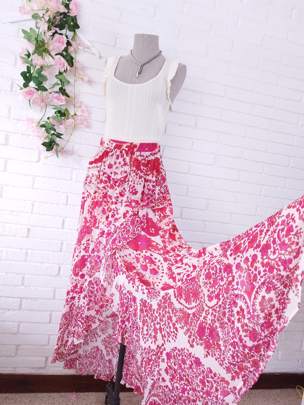 Falda TWINSET Asimétrica larga floral