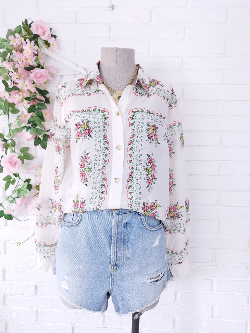 Blusa Larga TODY BURCH Floral Ligera