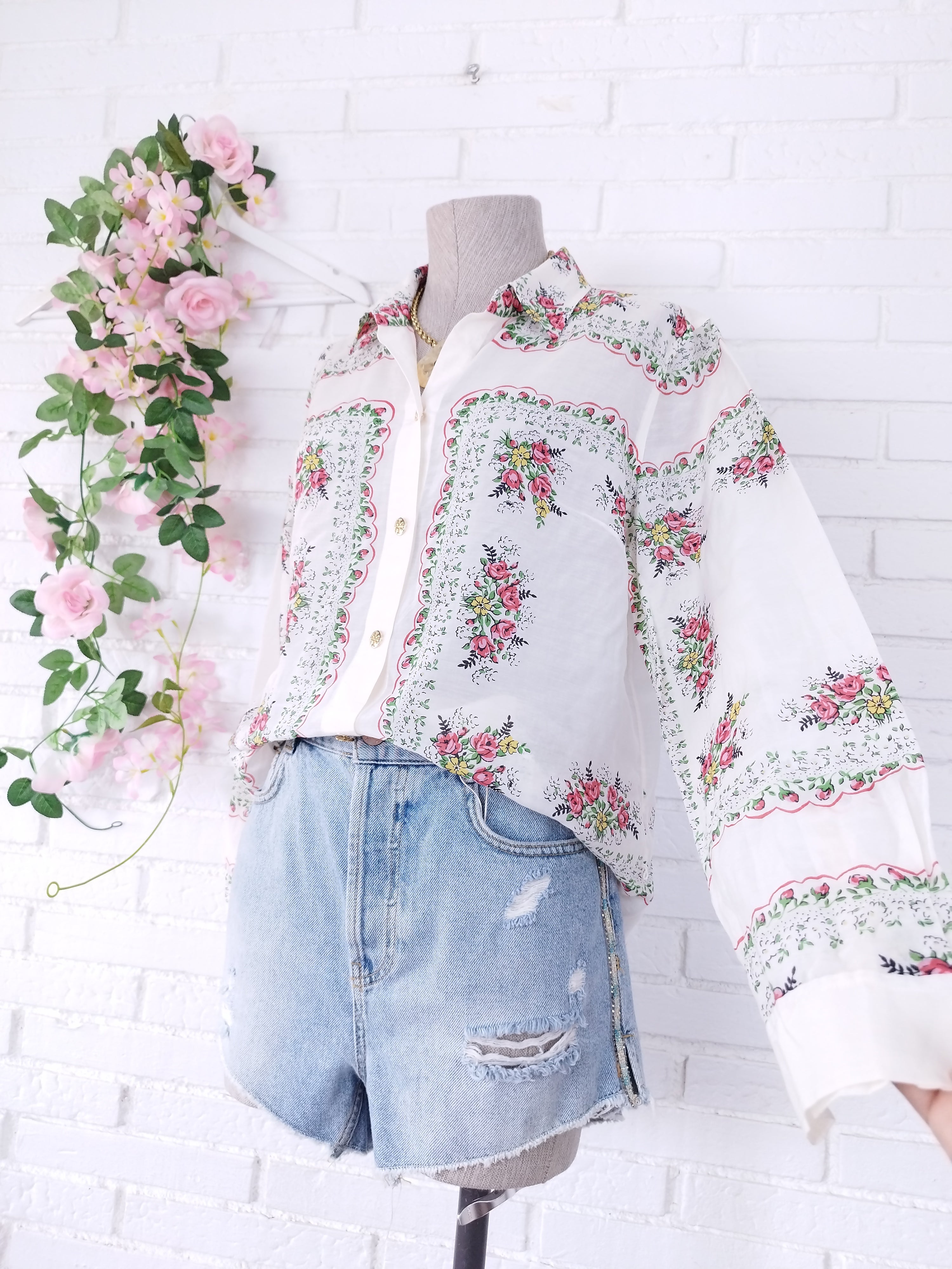 Blusa Larga TODY BURCH Floral Ligera