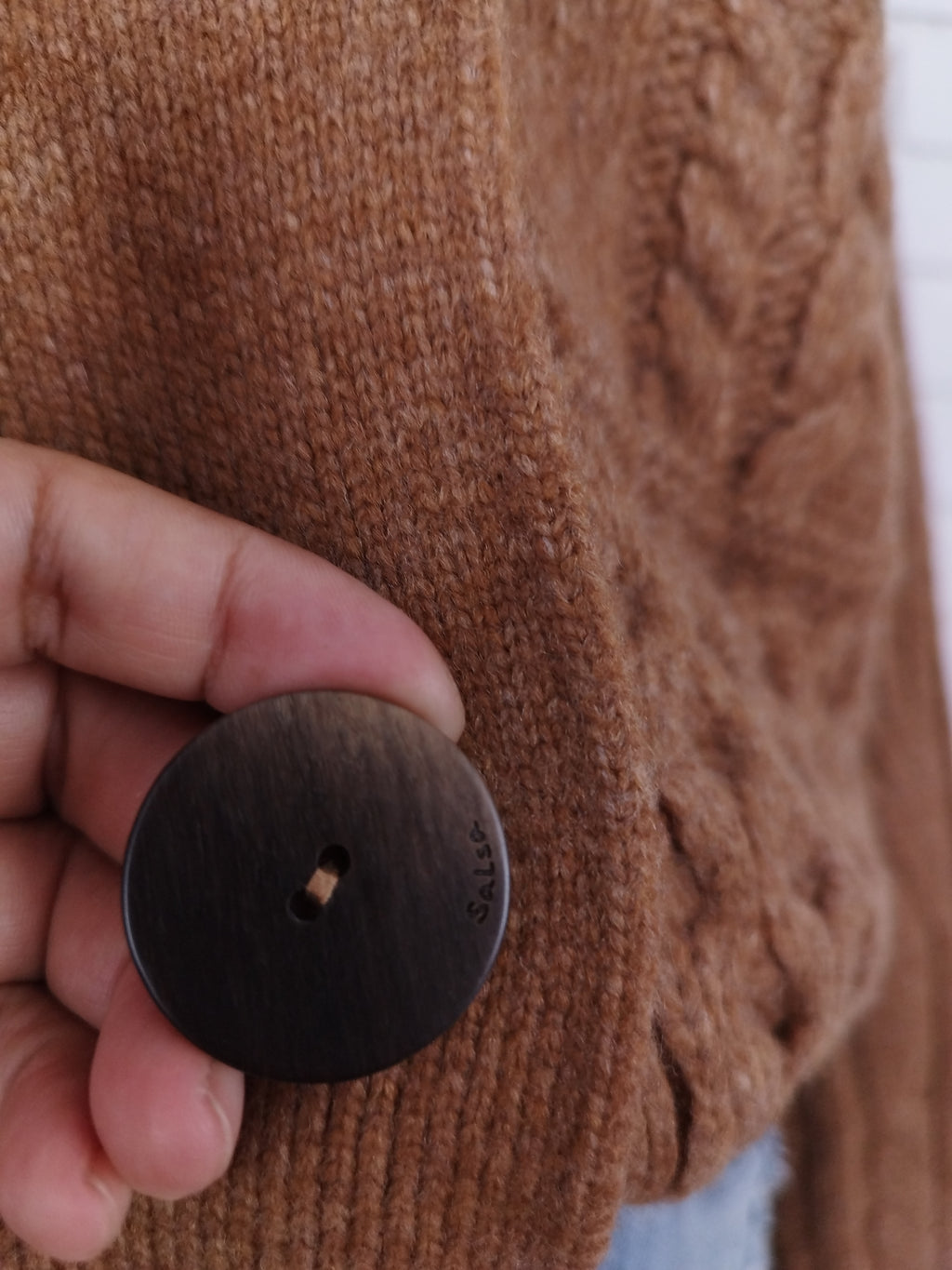 Cardigan SALSA Oversize Trenzado Grueso