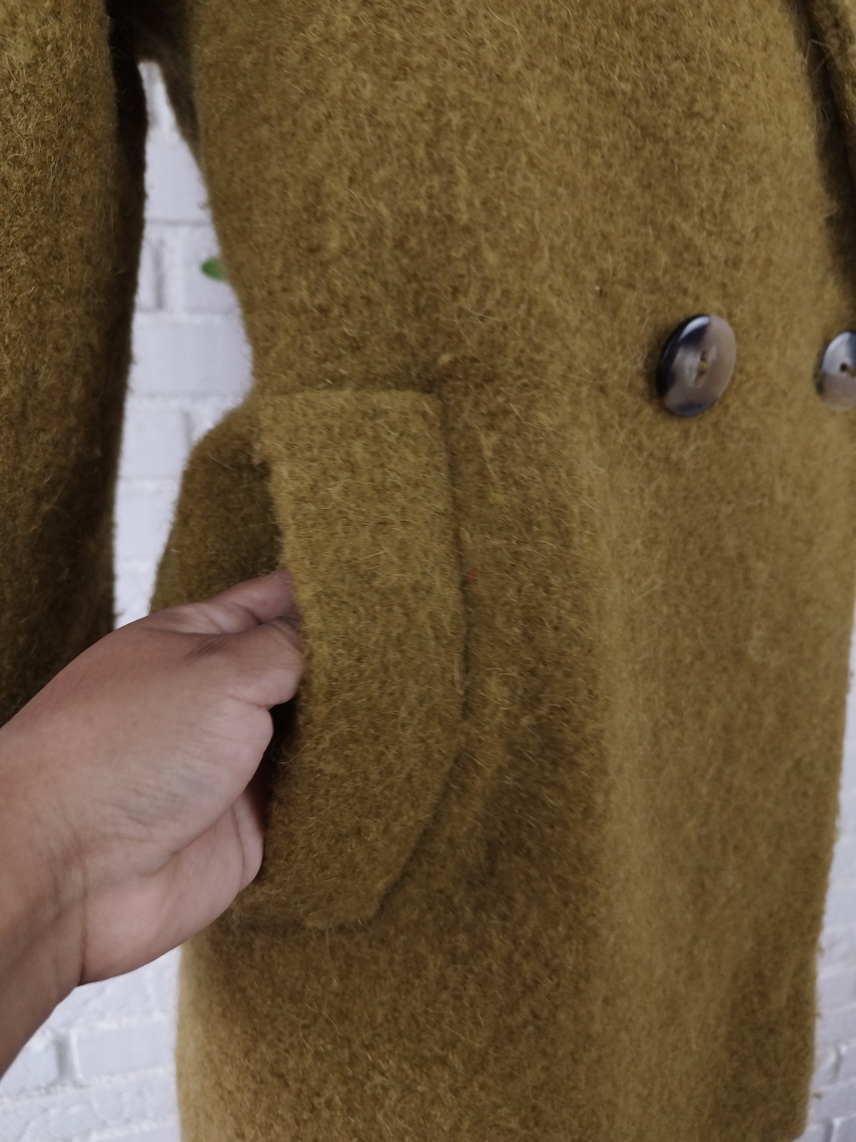 Abrigo MASSIMO DUTTI Grueso Alpaca Mohair  cruzado Oversize