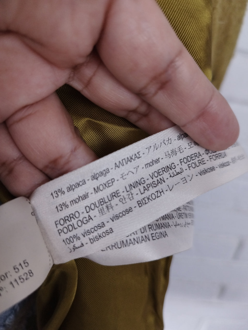 Abrigo MASSIMO DUTTI Grueso Alpaca Mohair  cruzado Oversize