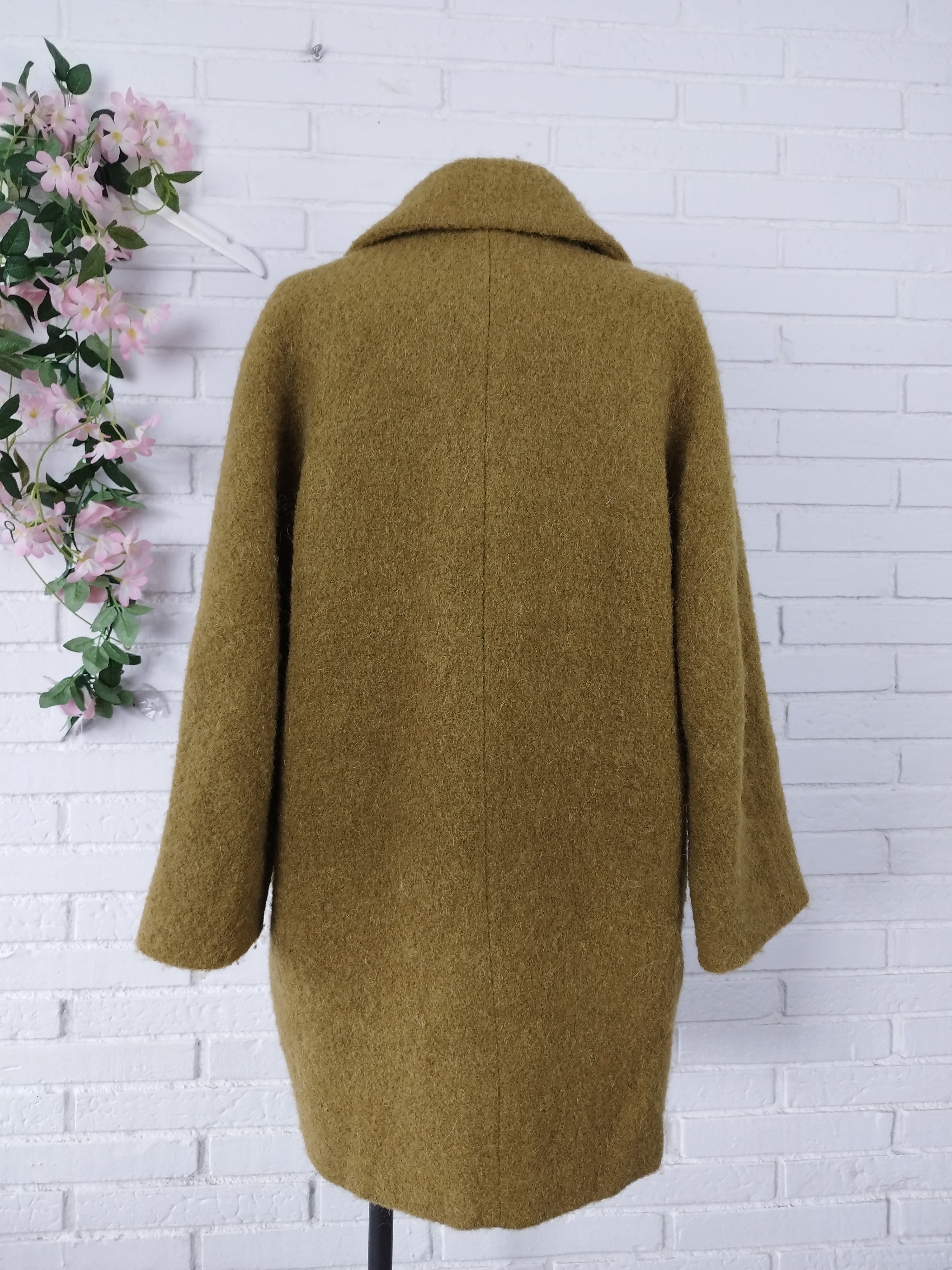 Abrigo MASSIMO DUTTI Grueso Alpaca Mohair  cruzado Oversize