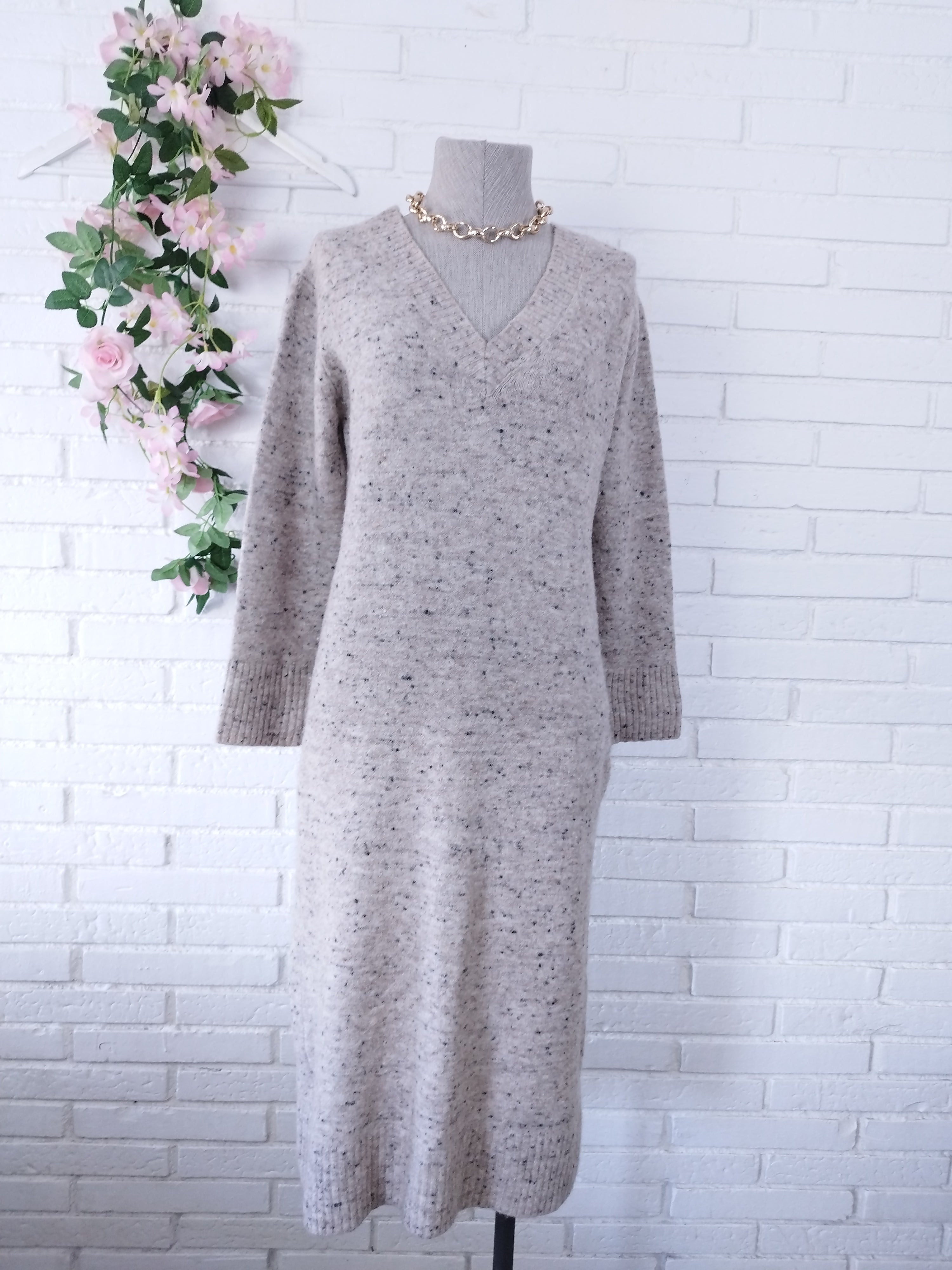 Vestido MASSIMO DUTTI Italy  Invierno Jaspeado Abrigador