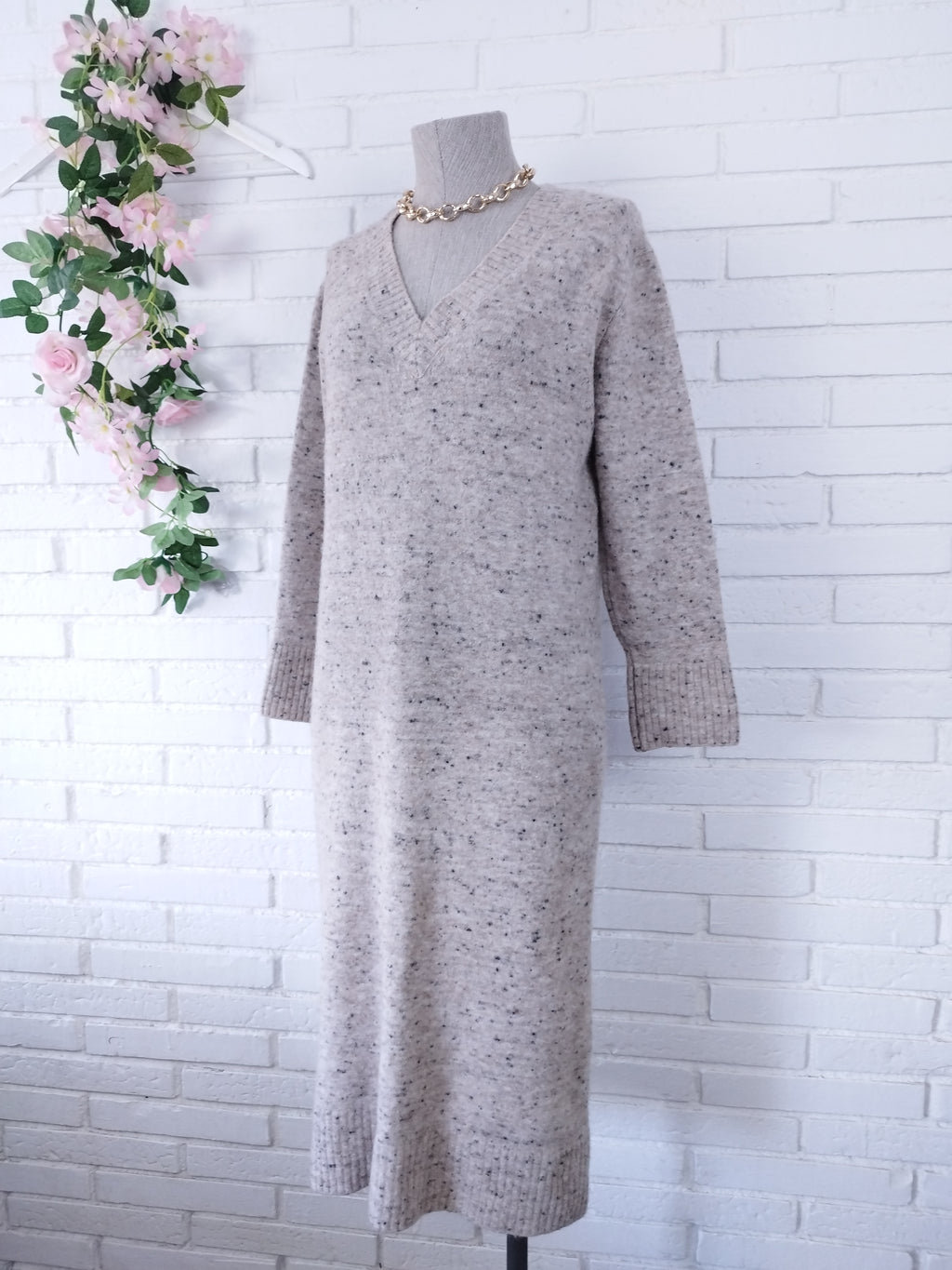 Vestido MASSIMO DUTTI Italy  Invierno Jaspeado Abrigador