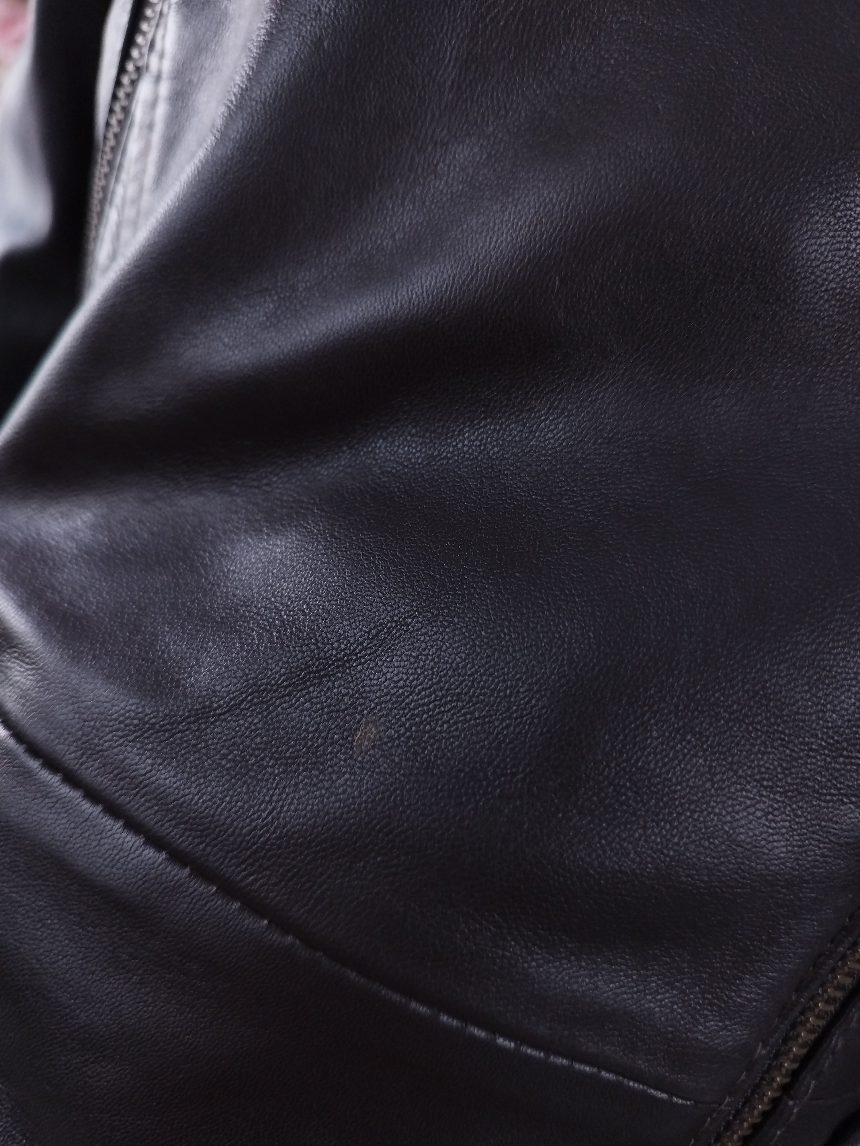 Vintage 90s Leather Jacket — Brown Moto Street Style