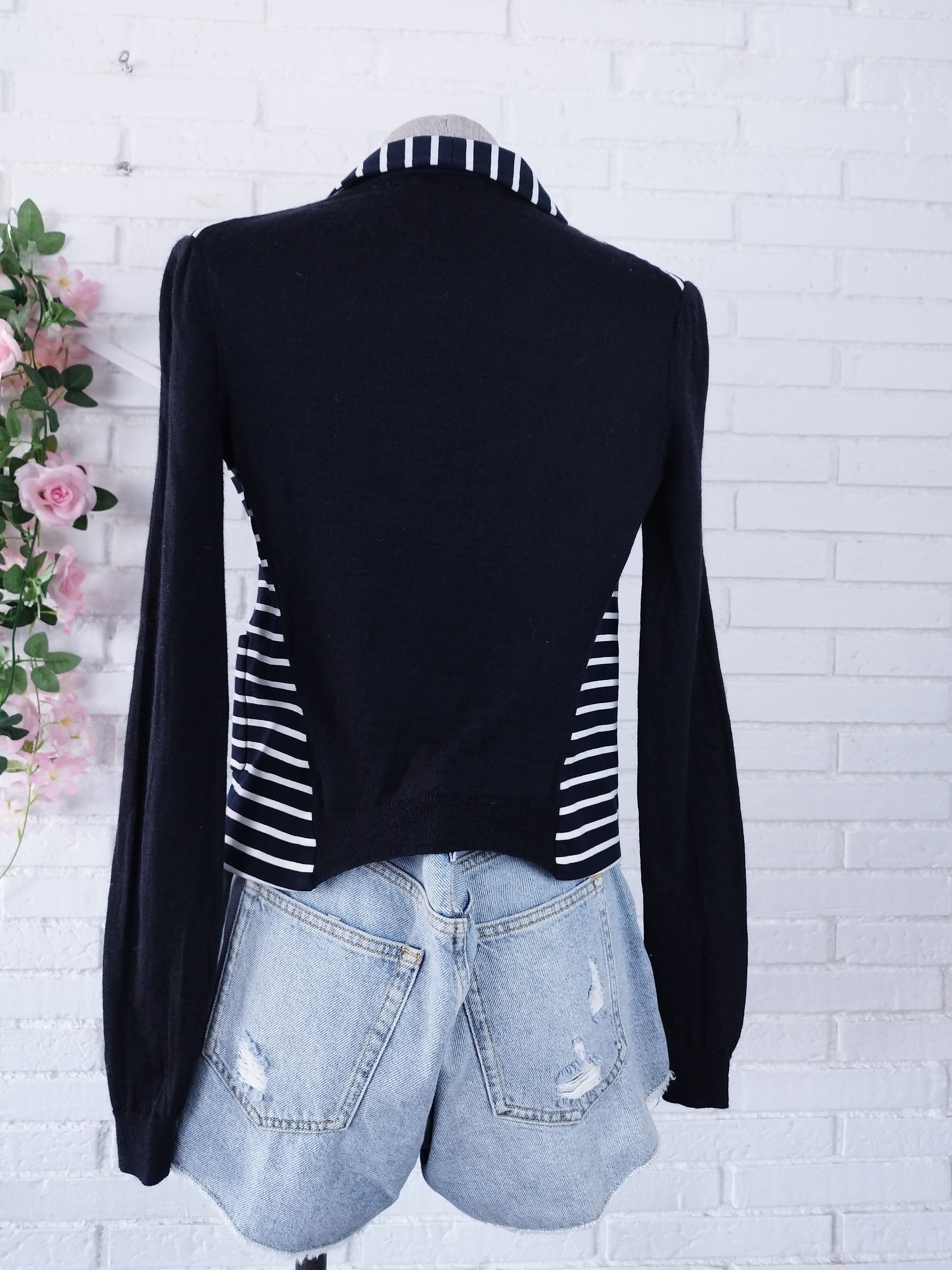Christian Dior Blazer — Classic Cut, Striped Front & Cotton-Wool-Silk Blend