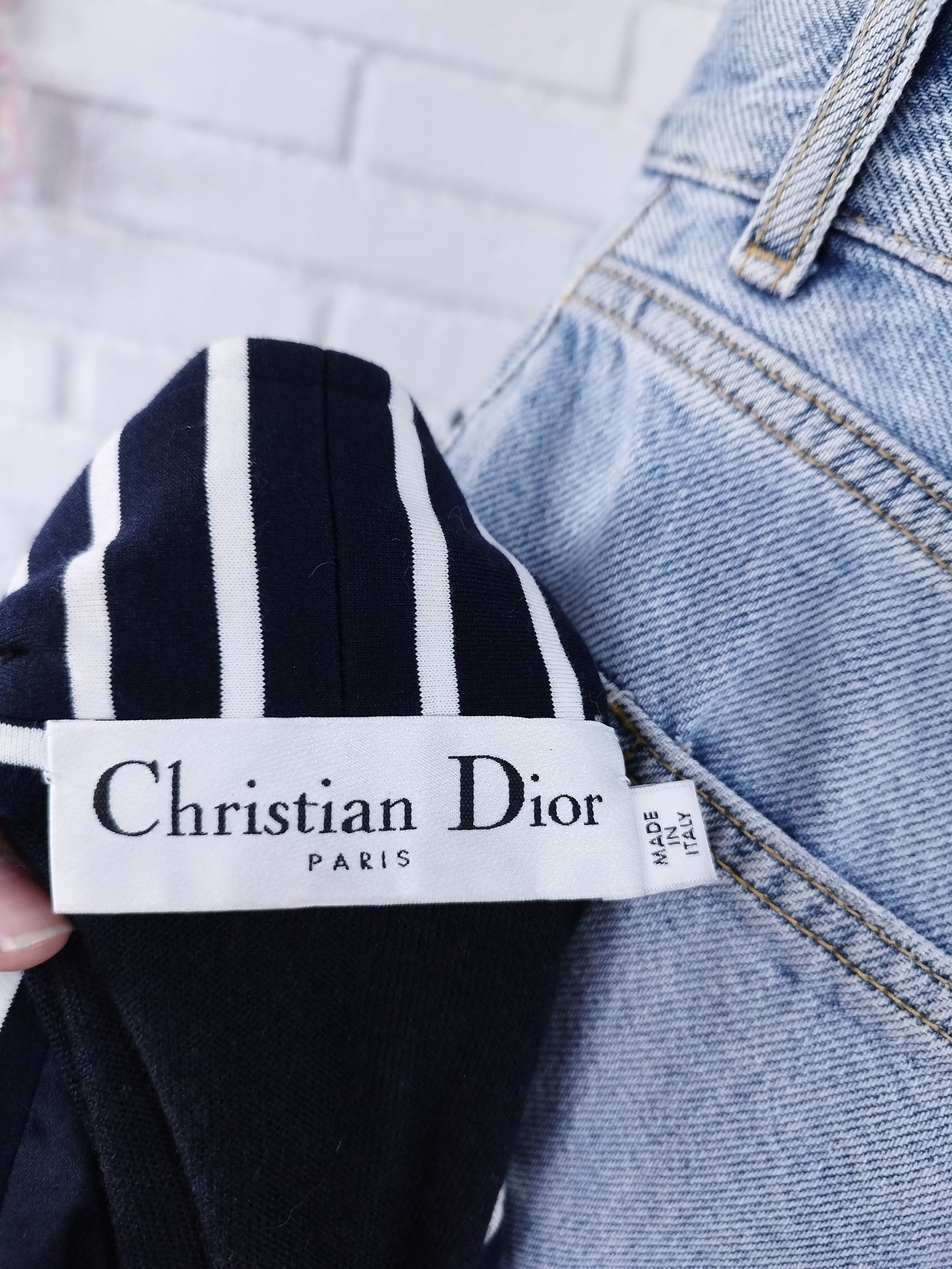 Christian Dior Blazer — Classic Cut, Striped Front & Cotton-Wool-Silk Blend