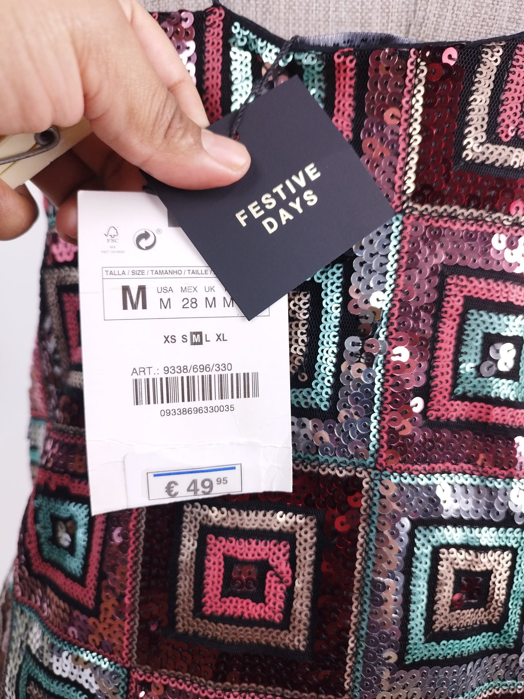 Vestido Corto ZARA Fiesta de Tirantes y Lentejuelas