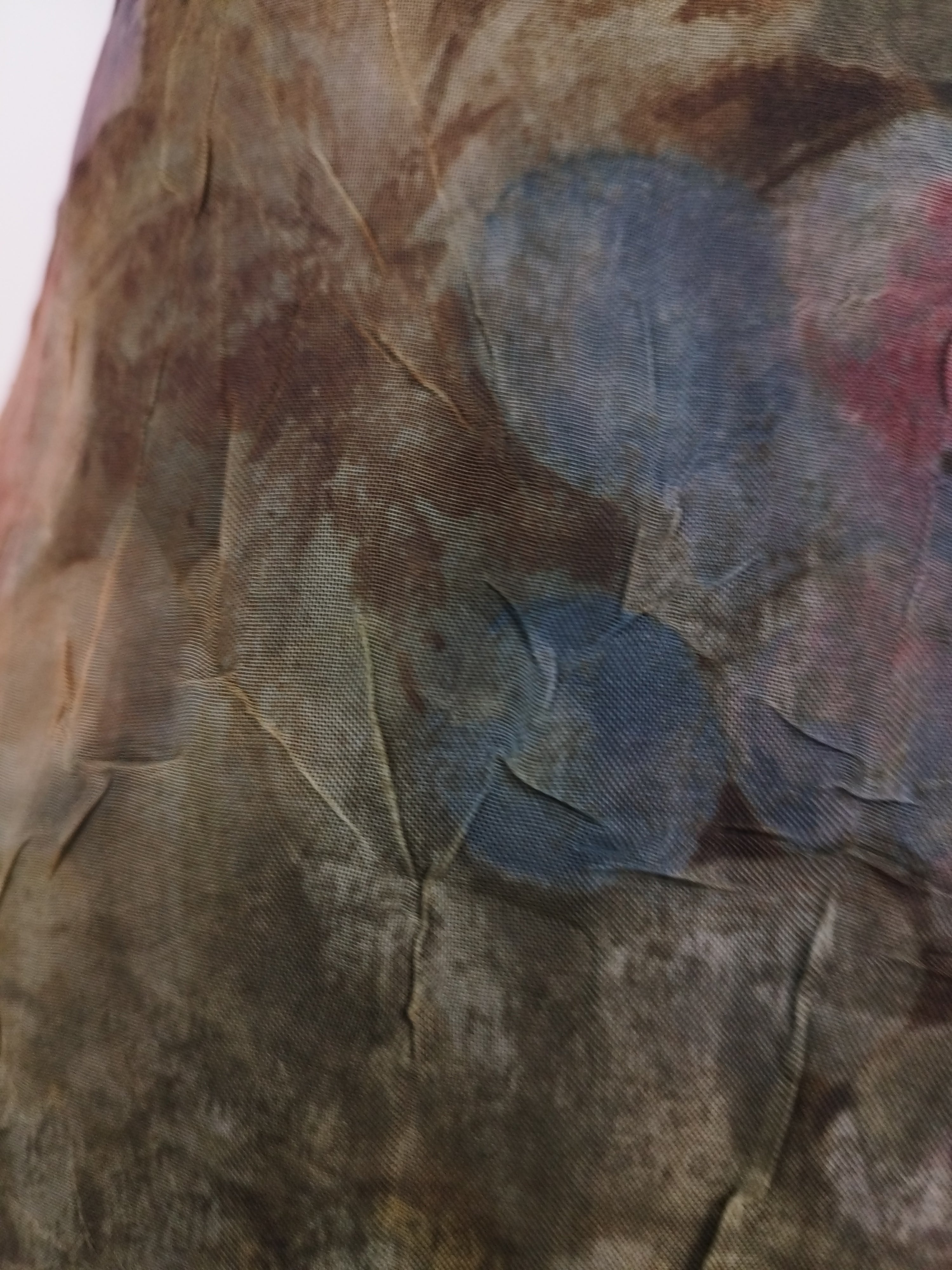 Vintage 80s Chiffon Organza Dress — Short Sleeves, Round Neck, Back Tie & Floral Print