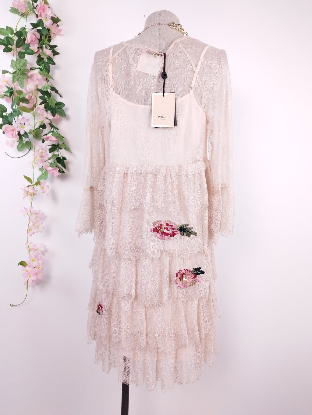 Vestido Twinset Encaje Ibicenco Romántico