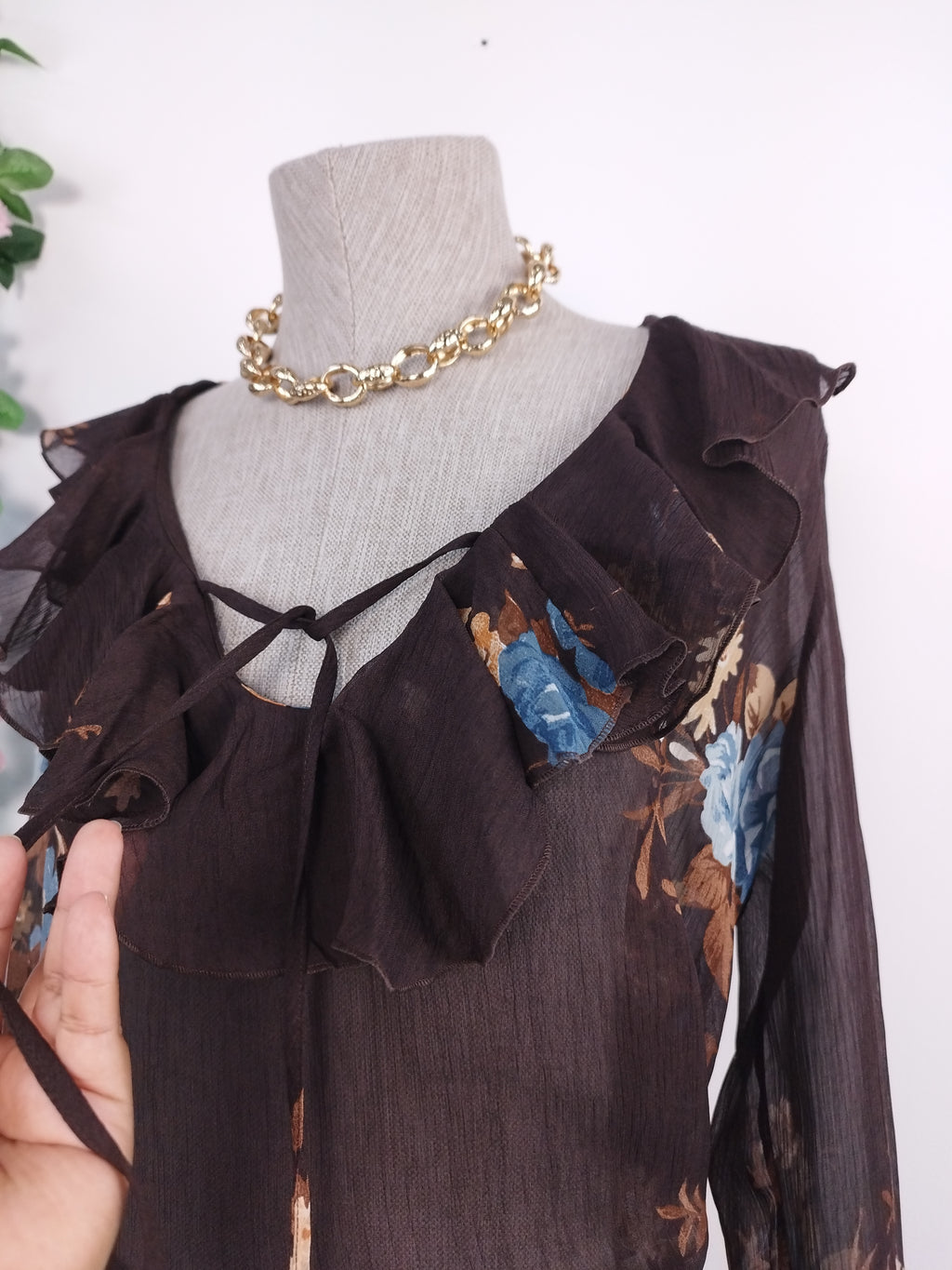 Set VINTAGE Blusa + Falda 90s Floral