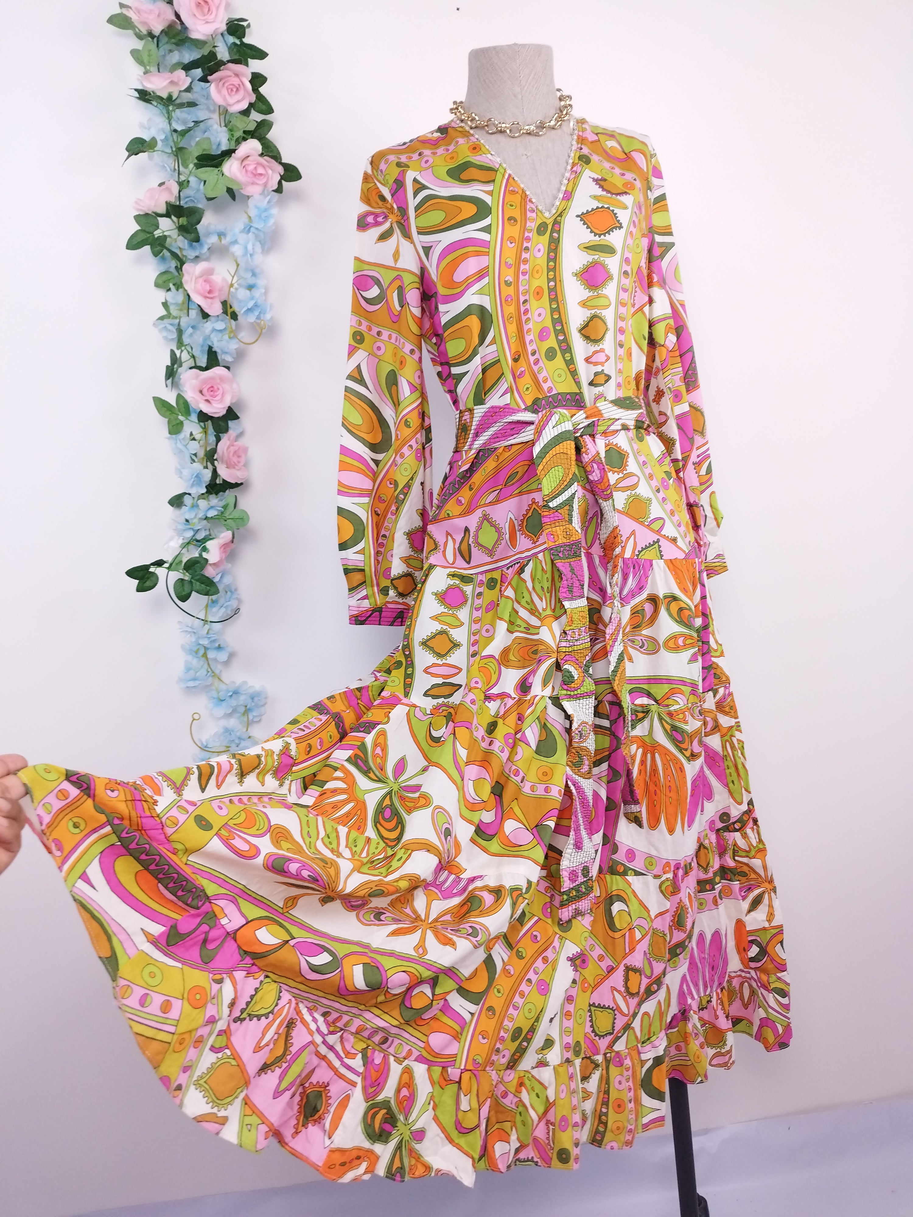 Vestido ZARA Maxi Ibicenco Algodón