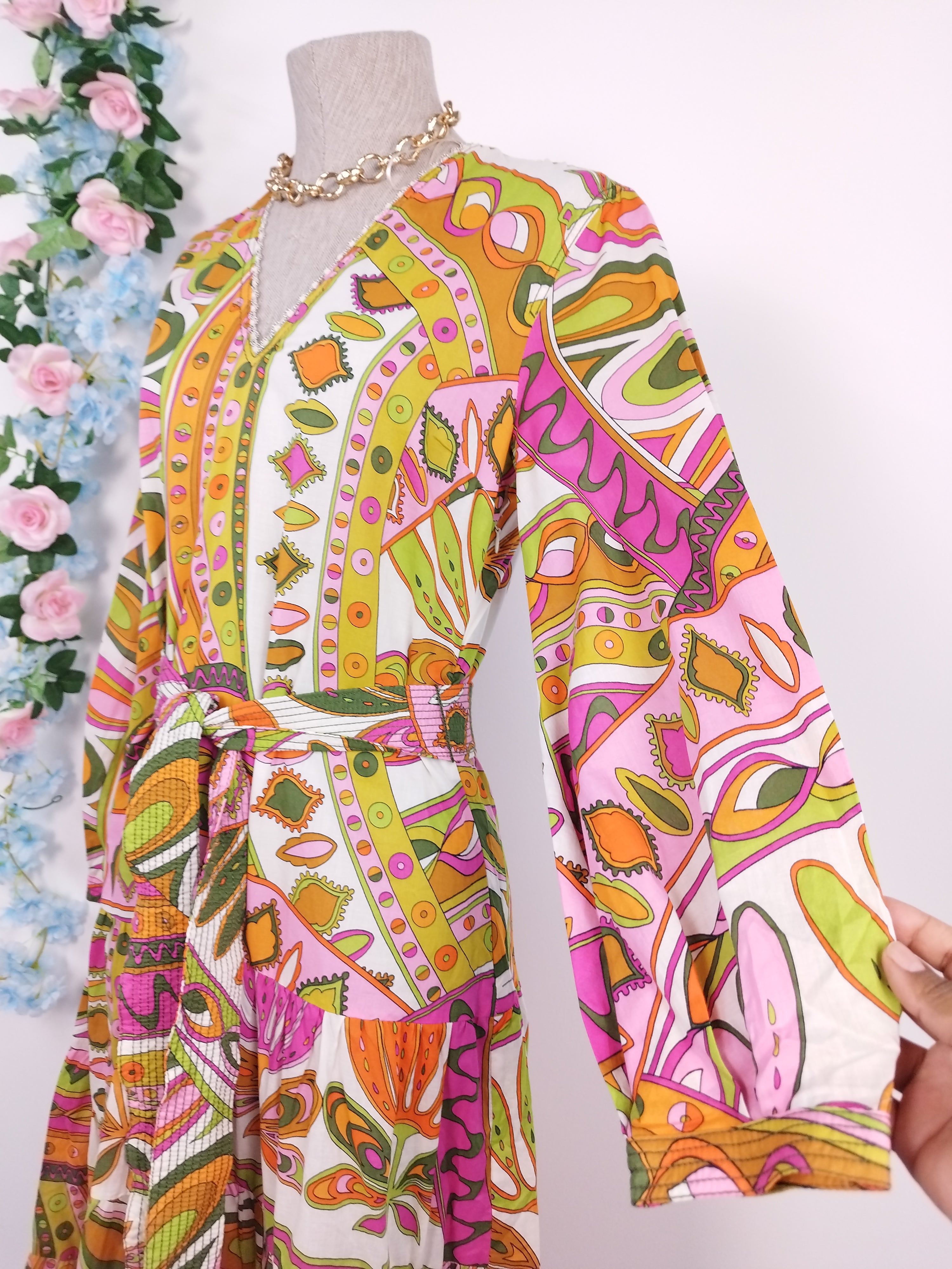 Vestido ZARA Maxi Ibicenco Algodón