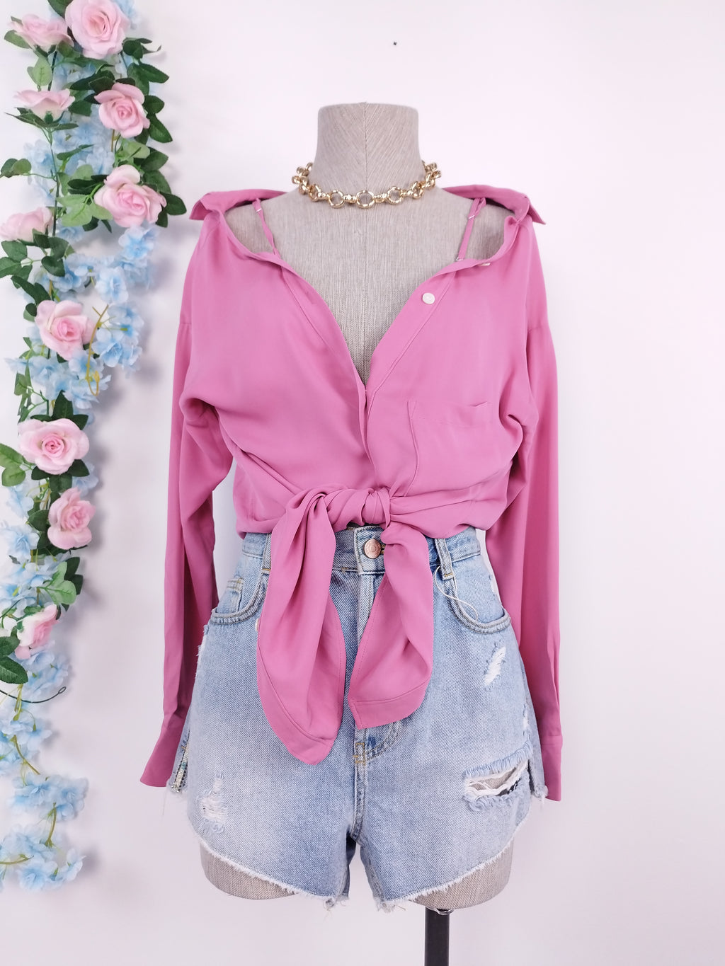 Blusa THEORY Manga larga con tirantes