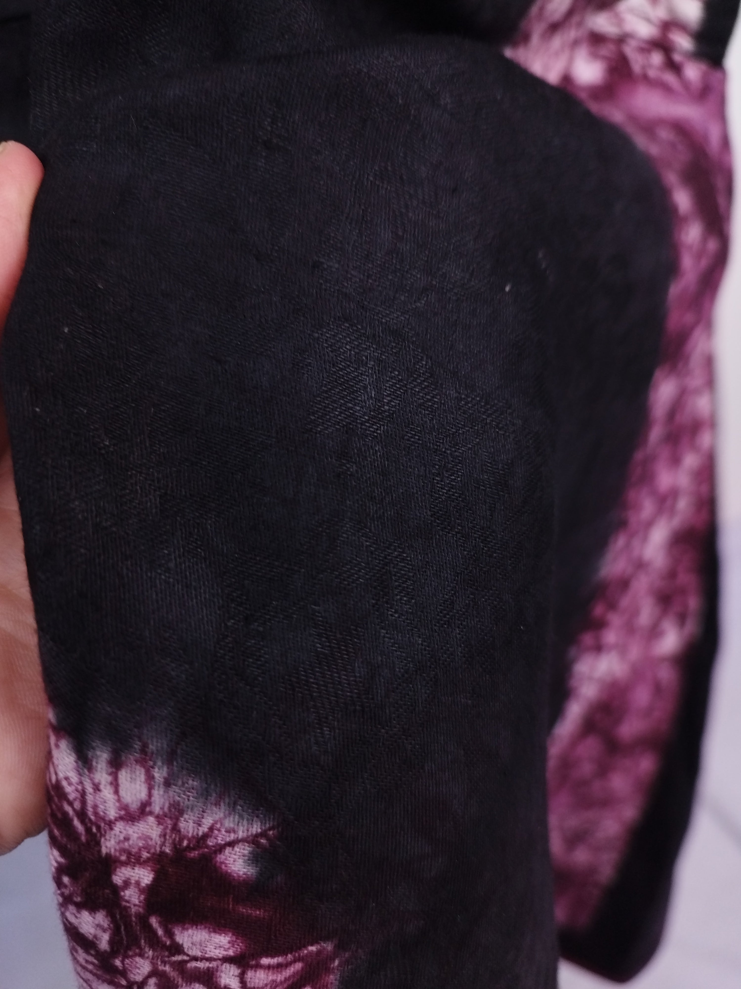 Black magenta tie-dye maxi skirt — Vintage 2000s Y2K fairycore boho