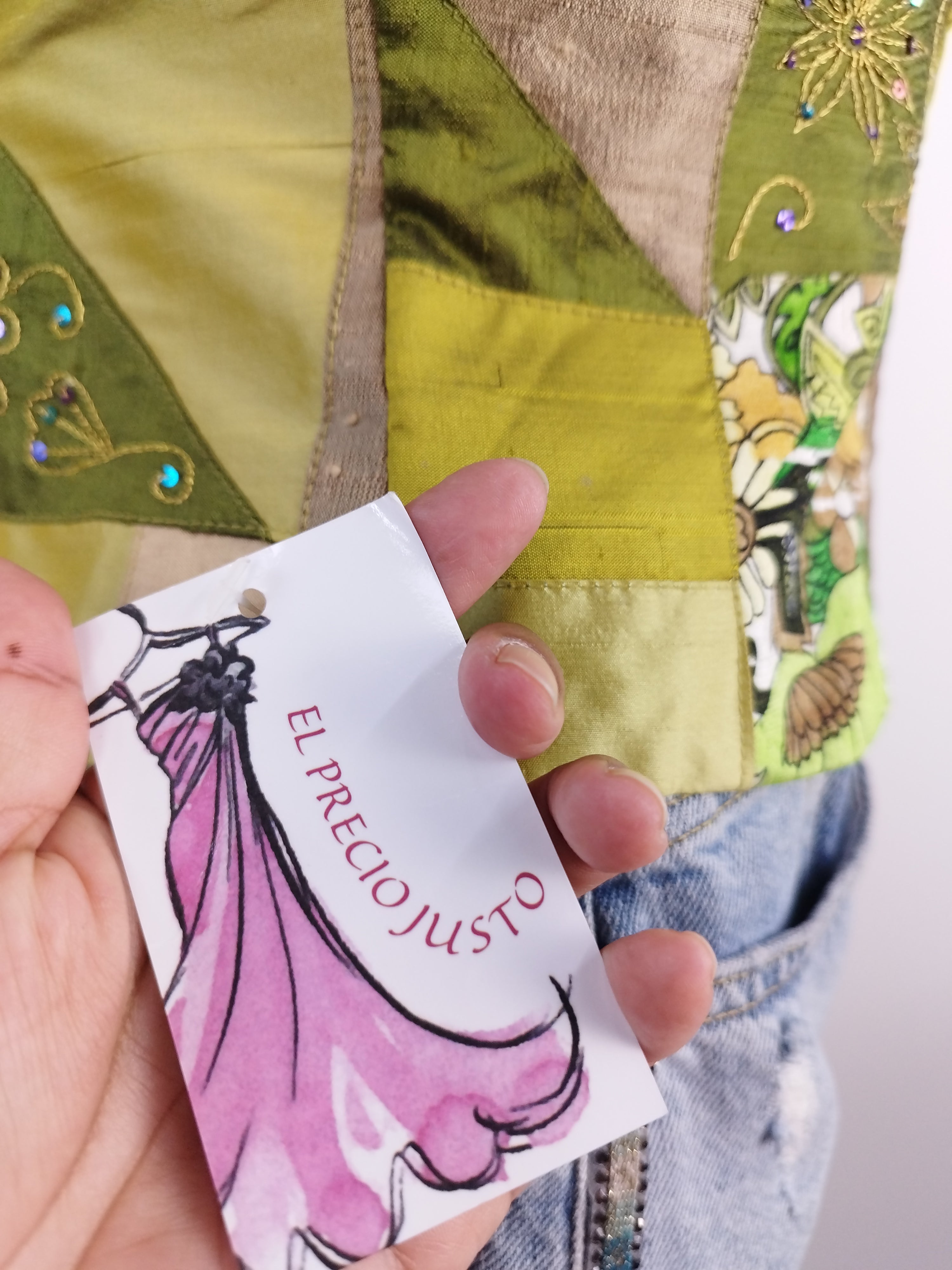 Vintage Y2K Corset — Strapless, Patchwork & Adjustable Back Tie